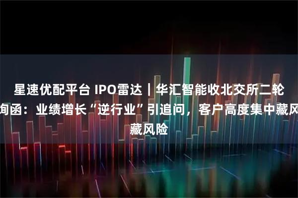 星速优配平台 IPO雷达｜华汇智能收北交所二轮问询函：业绩增长“逆行业”引追问，客户高度集中藏风险
